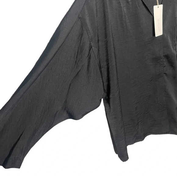 Grade & Gather Women’s Black V-Neck Blouse Size Medium New NWT - Picture 4 of 6